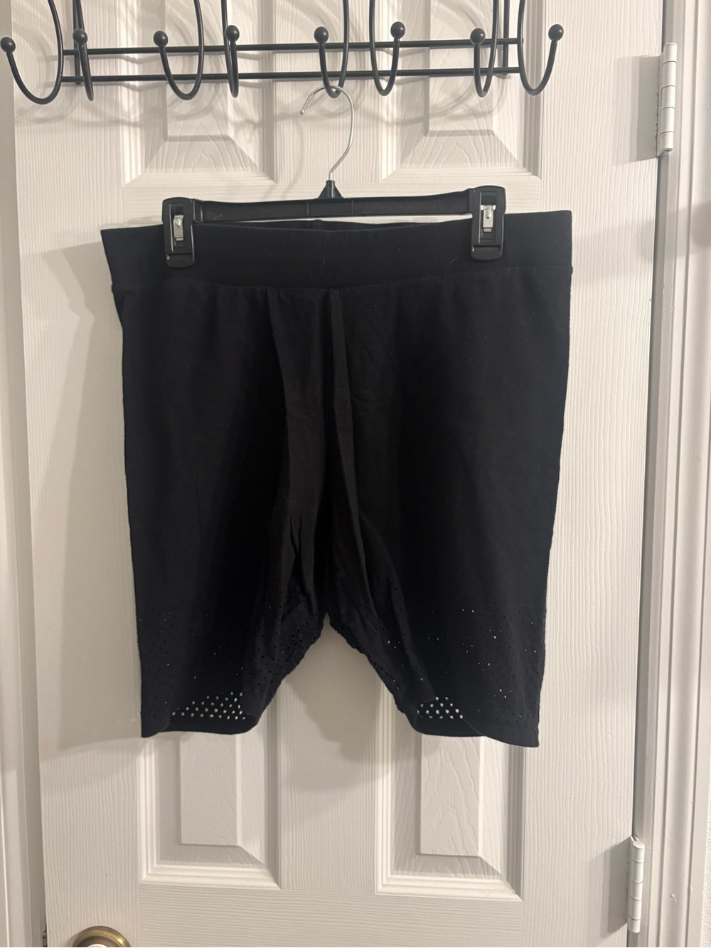 torrid Black Women's Perforated Bike Shorts